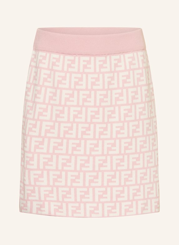 FENDI Strickrock ROSA/ WEISS