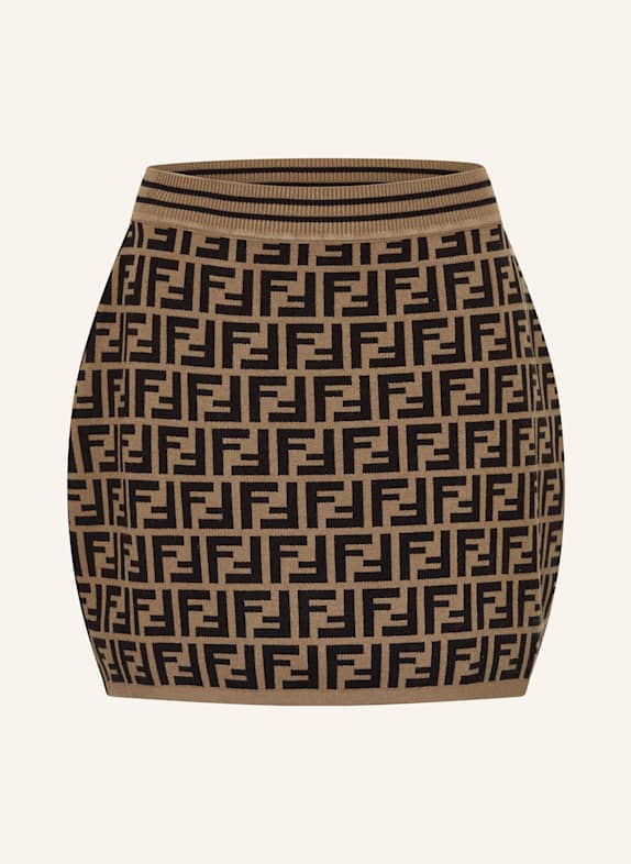 FENDI Strickrock SCHWARZ/ BRAUN