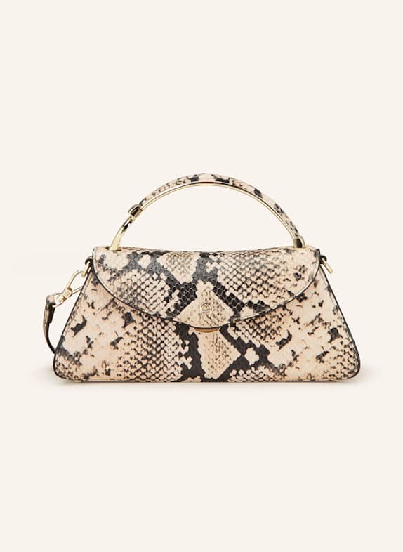 AIGNER Handtasche STAFFA CREME/ SCHWARZ
