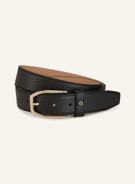 AIGNER Ledergürtel CASUAL SCHWARZ