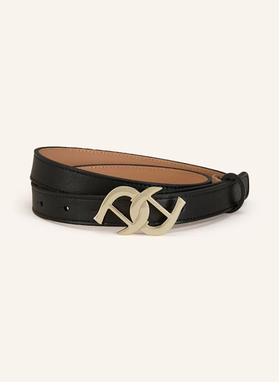AIGNER Ledergürtel LOGO SCHWARZ