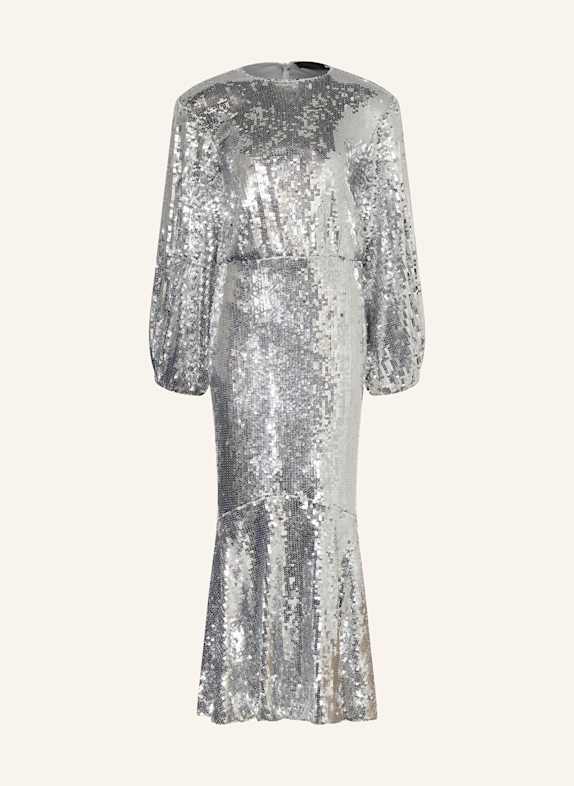 ROTATE Kleid mit Pailletten SILBER