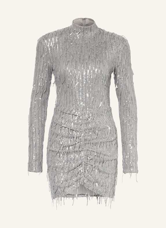 ROTATE Kleid mit Pailletten SILBER