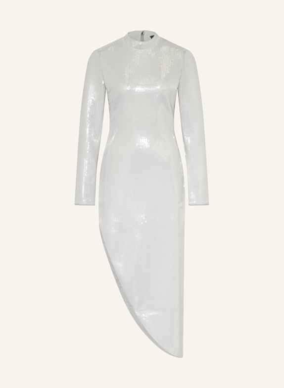 ROTATE Kleid mit Pailletten HELLGRAU