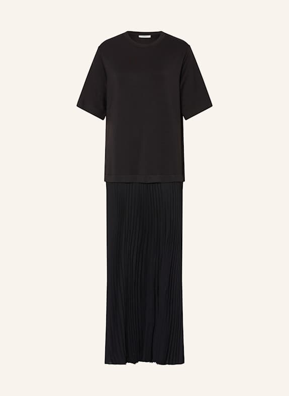 InWear LAICENTIW dress in mixed materials with pleats BLACK