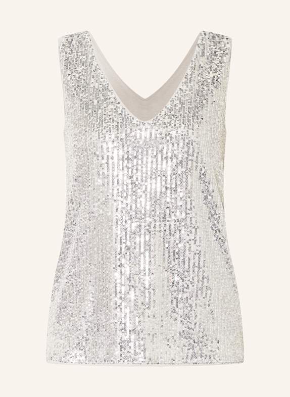 InWear Mesh top BARBARAIW with sequins SILVER