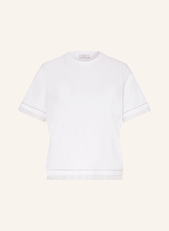 PESERICO T-shirt with decorative gems WHITE