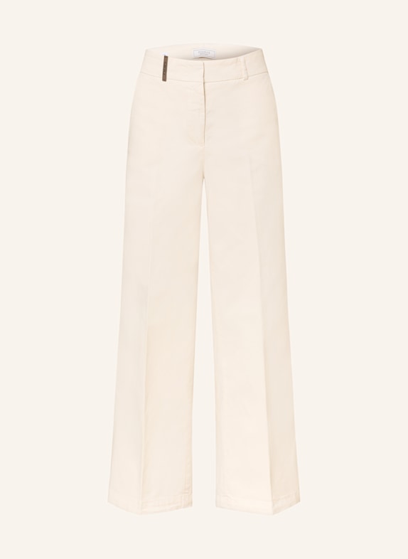 PESERICO Wide leg trousers CREAM