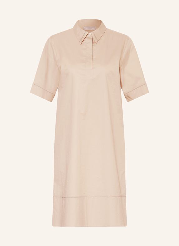 PESERICO Dress with decorative gems NUDE