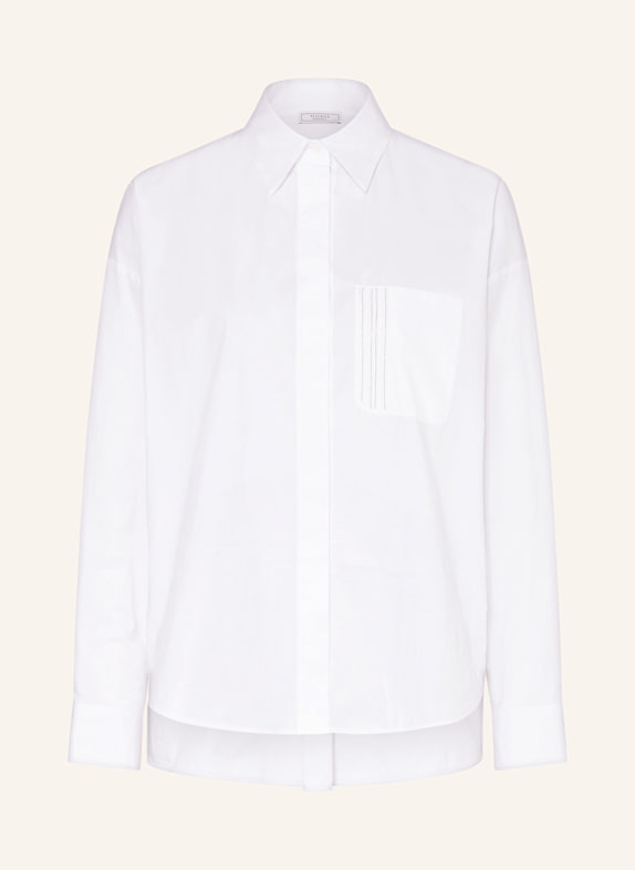 PESERICO Shirt blouse with decorative beads WHITE