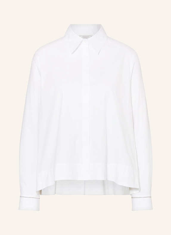 PESERICO Shirt blouse with decorative beads WHITE