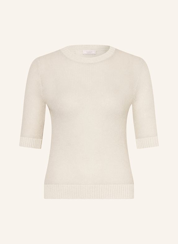 PESERICO Knit shirt with alpaca and glitter thread LIGHT GRAY