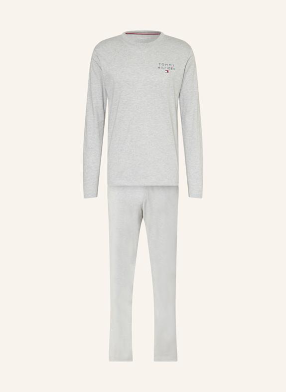 TOMMY HILFIGER Schlafanzug GRAU