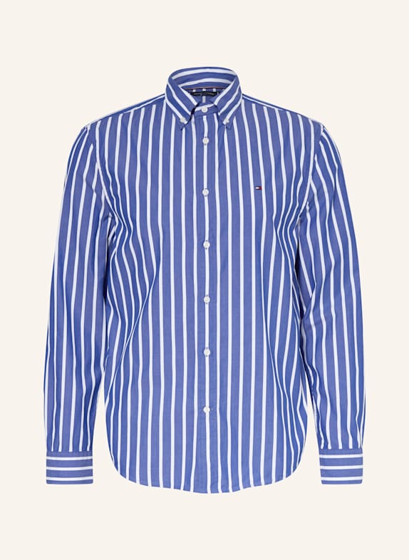 TOMMY HILFIGER Hemd Regular Fit BLAU/ WEISS