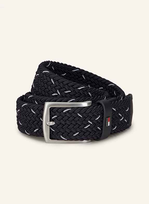 TOMMY HILFIGER Flechtgürtel DENTON DUNKELBLAU