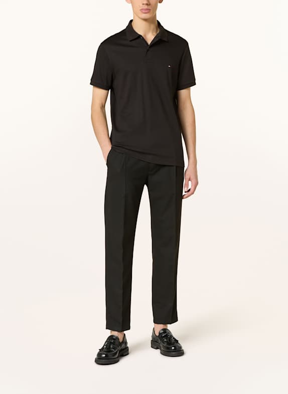 TOMMY HILFIGER Jersey poloshirt Regular Fit ZWART