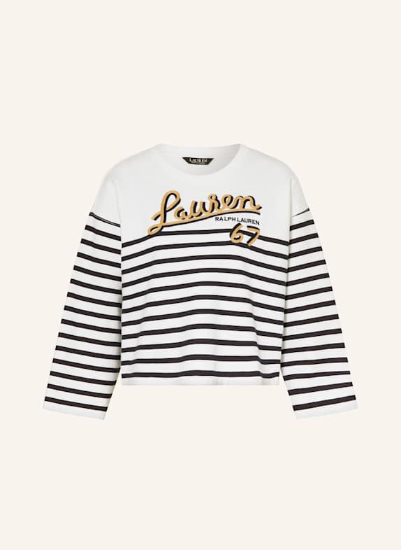 LAUREN RALPH LAUREN Sweatshirt WEISS/ DUNKELBLAU/ BRAUN