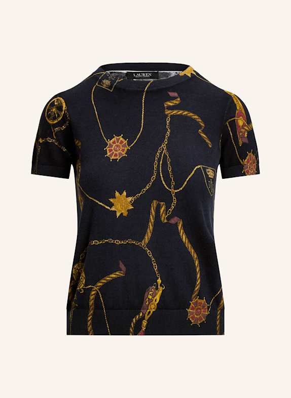 LAUREN RALPH LAUREN Strickshirt DUNKELBLAU/ DUNKELORANGE/ DUNKELLILA