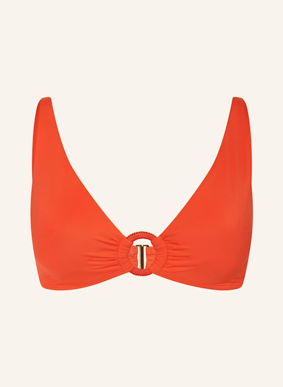LAUREN RALPH LAUREN Bralette-Bikini-Top BEACH CLUB SOLIDS ORANGE