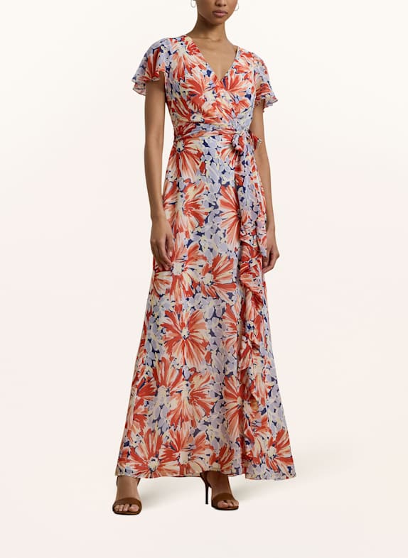 LAUREN RALPH LAUREN Kleid ROT/ HELLBLAU/ BLAU