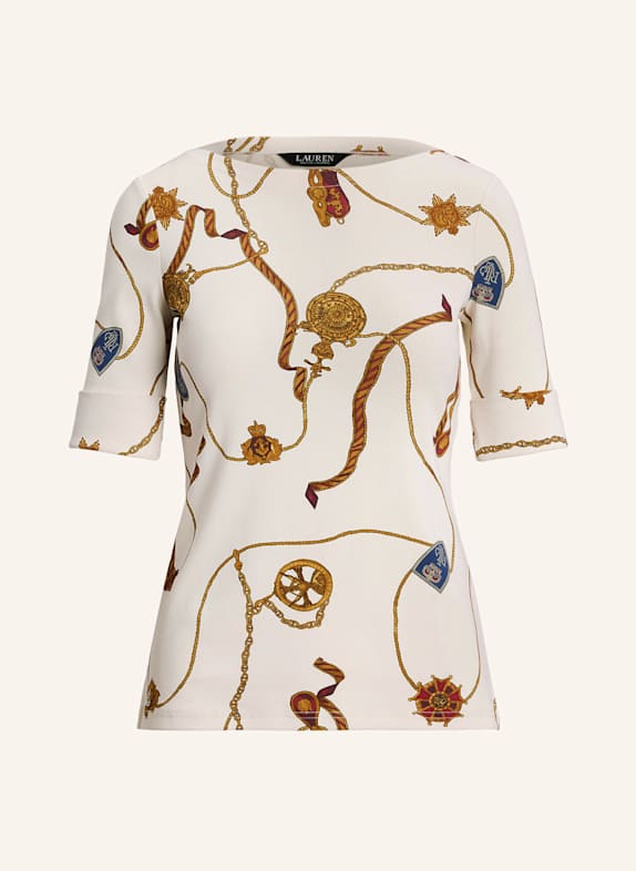 LAUREN RALPH LAUREN T-Shirt CREME/ DUNKELGELB/ ROT