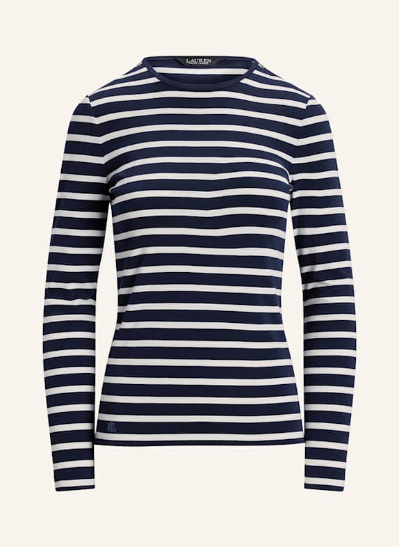 LAUREN RALPH LAUREN Longsleeve WEISS/ DUNKELBLAU