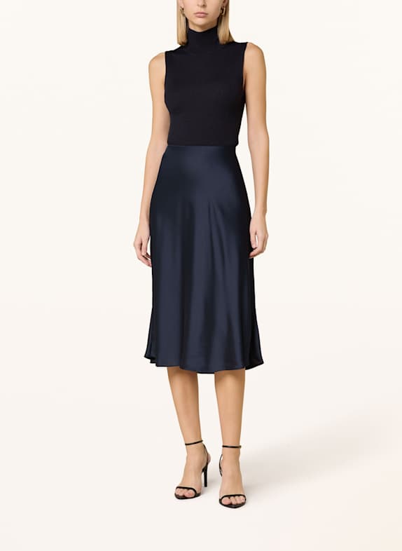 LAUREN RALPH LAUREN satijnen rok DONKERBLAUW