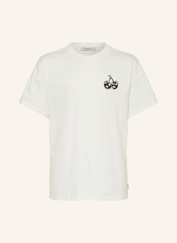 GARCIA T-Shirt mit Schmucksteinen WEISS