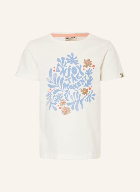 GARCIA T-Shirt WEISS/ HELLBLAU