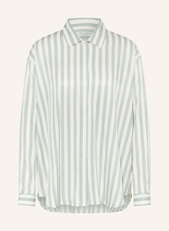 Marc O'Polo Hemdbluse aus Satin MINT/ ECRU