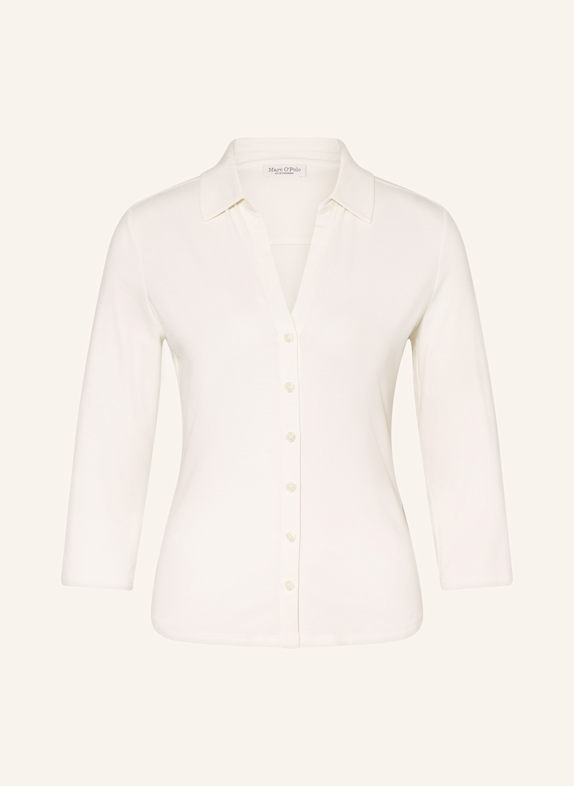 Marc O'Polo Hemdbluse aus Jersey mit 3/4-Arm WEISS