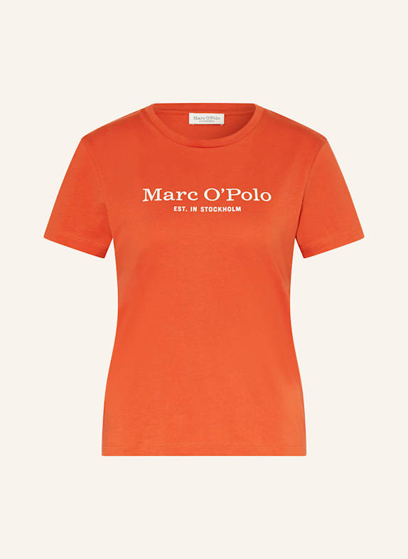 Marc O'Polo T-Shirt DUNKELORANGE/ WEISS