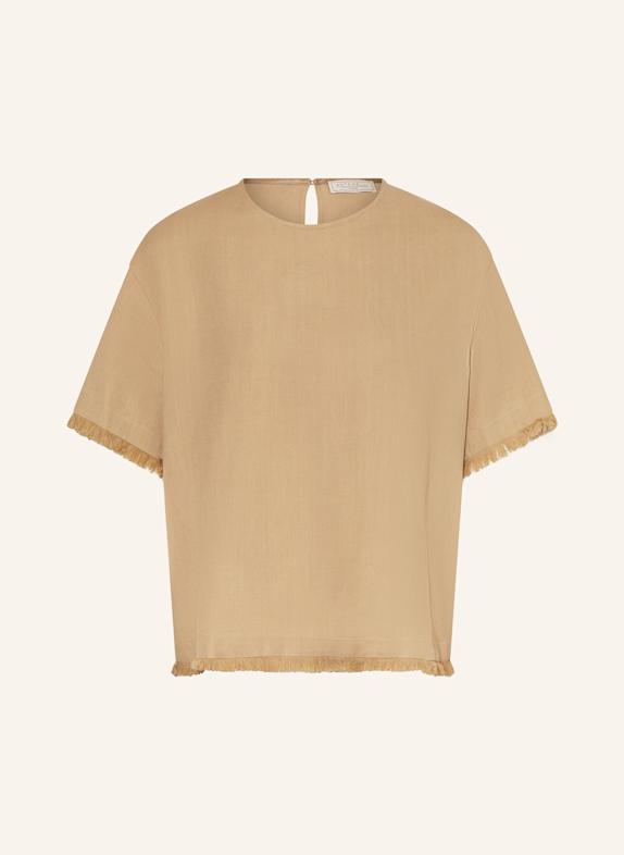 ANTONELLI firenze Blusentop DUMONT mit Fransen CAMEL