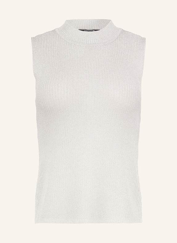 comma Stricktop mit Glitzergarn SILBER