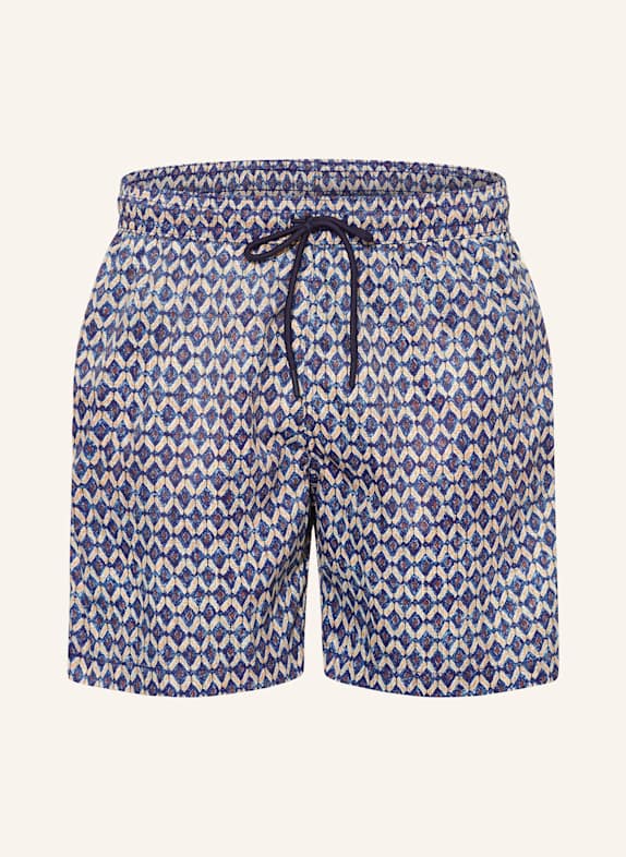 120%lino Badeshorts BLAU/ KHAKI/ DUNKELGELB