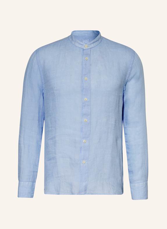 120%lino Leinenhemd Slim Fit mit Stehkragen HELLBLAU