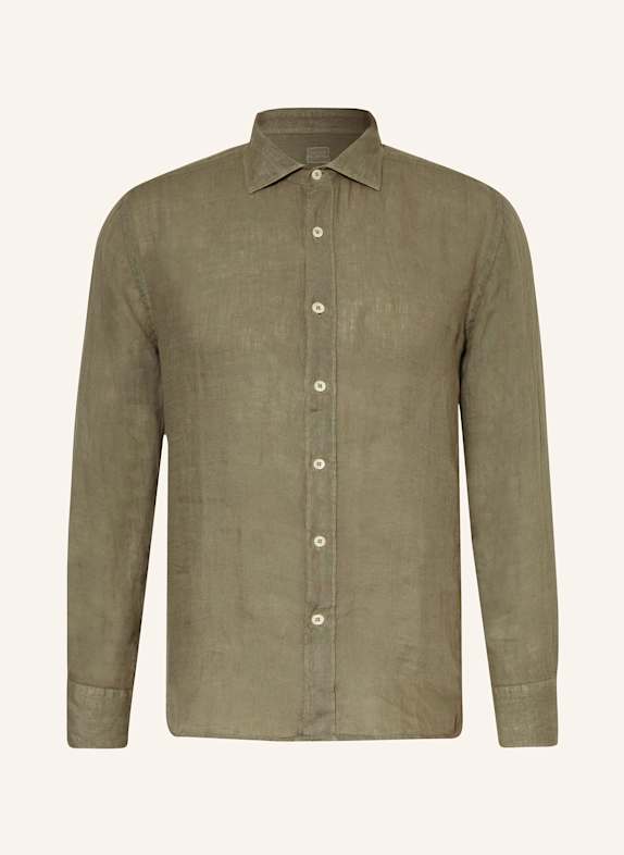 120%lino Leinenhemd Slim Fit GRÜN