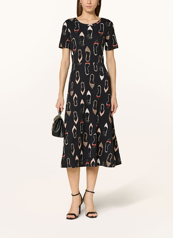 lilienfels Jerseykleid SCHWARZ/ CREME/ ROT