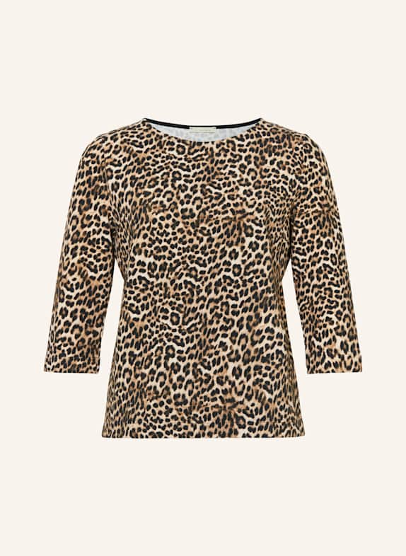 lilienfels Shirt with 3/4 sleeves BLACK/ BEIGE/ BROWN