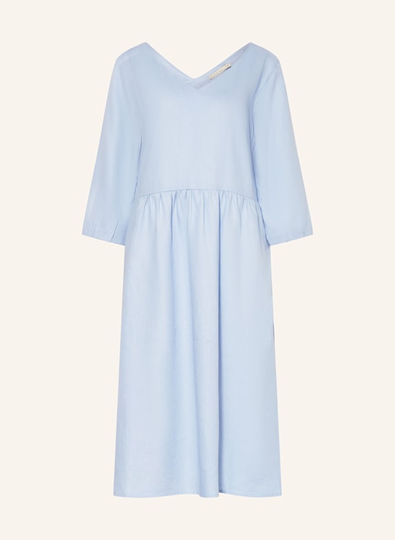 lilienfels Leinenkleid mit 3/4-Arm HELLBLAU