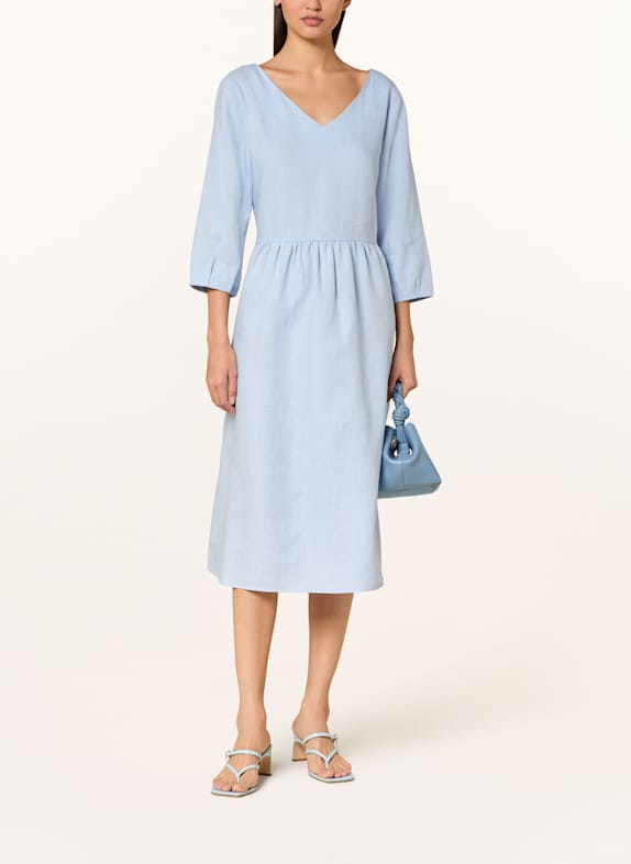 lilienfels Linen dress with 3/4 sleeves LIGHT BLUE