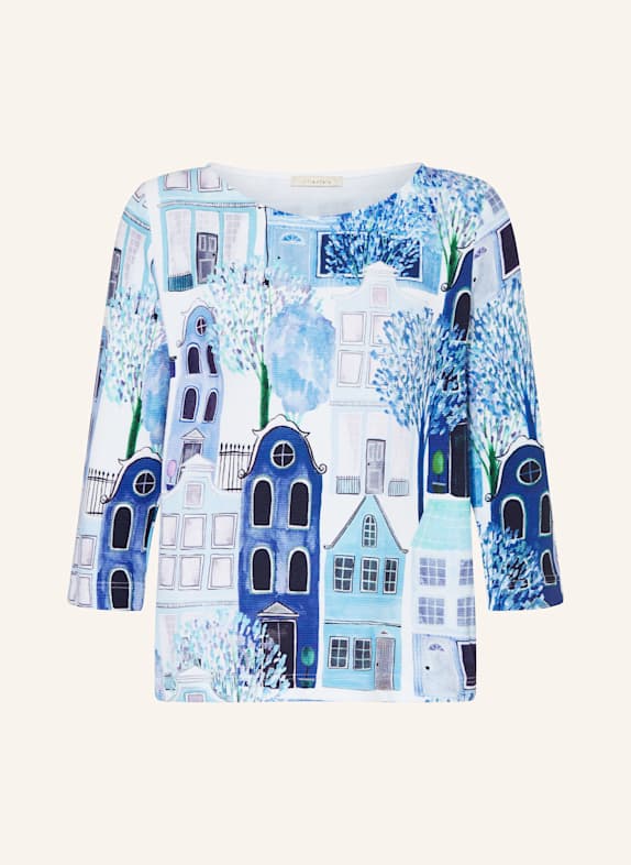 lilienfels Shirt with 3/4 sleeves LIGHT BLUE/ BLUE/ WHITE