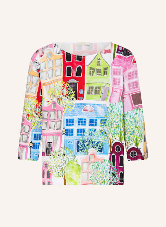 lilienfels Shirt with 3/4 sleeves PINK/ LIGHT GREEN/ BLUE