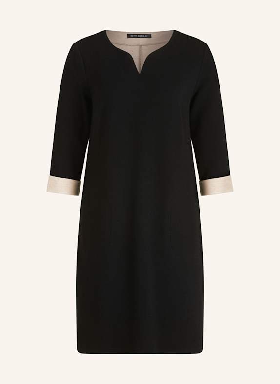Betty Barclay Dress with 3/4 sleeve BLACK/ BEIGE