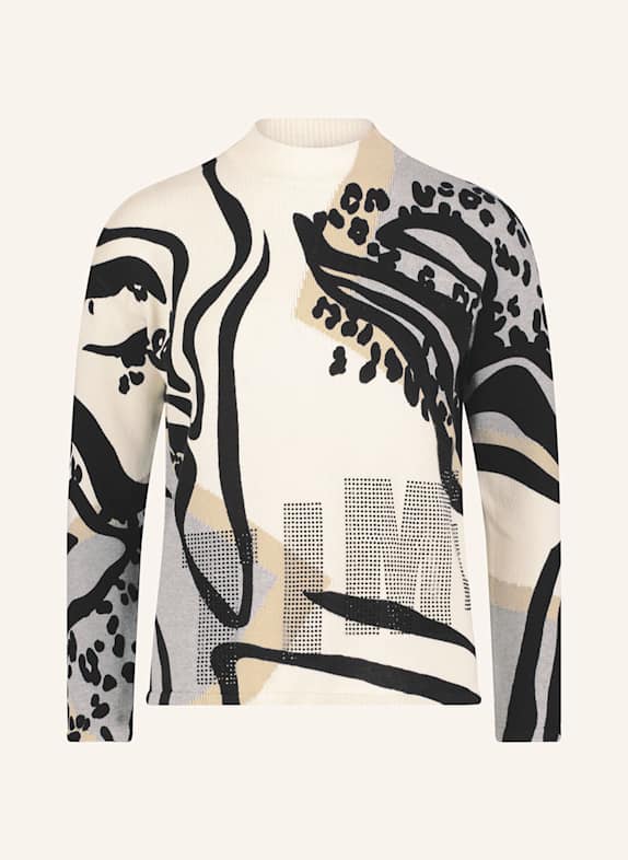 Betty Barclay Pullover mit Schmucksteinen BEIGE/ BLAUGRAU/ SCHWARZ