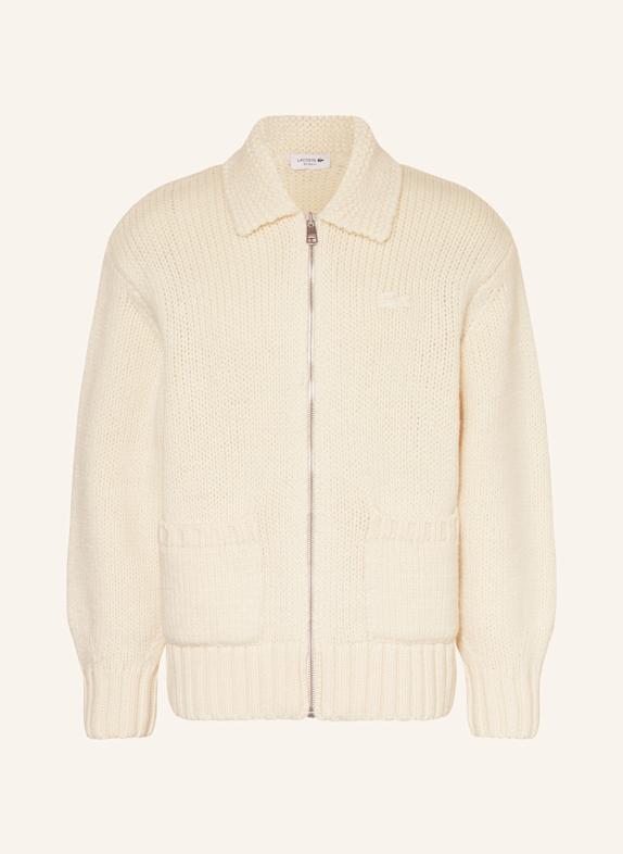 LACOSTE Strickjacke ECRU