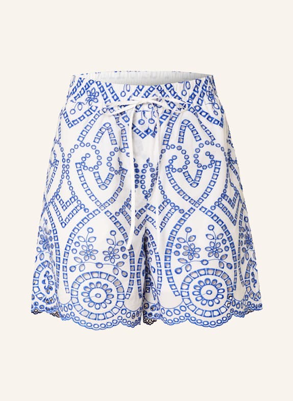 darling harbour Shorts made of broderie anglaise BLUE/ WHITE