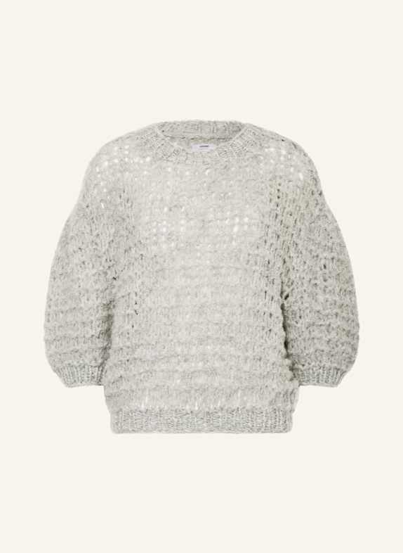 MAIAMI Alpaka-Pullover mit 3/4-Arm GRAU