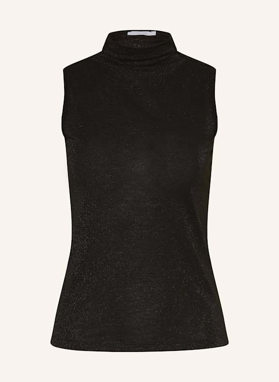PATRIZIA PEPE Top mit Glitzergarn SCHWARZ