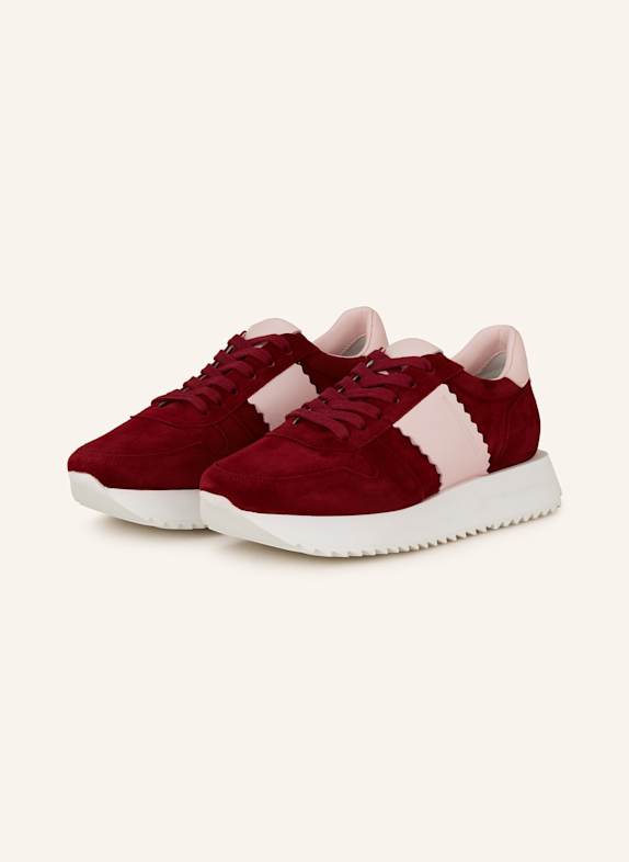 KENNEL & SCHMENGER Sneakersy FLASH CIEMNOCZERWONY/ JASNORÓŻOWY
